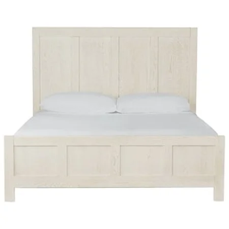 Customizable Solid Wood King Panel Bed